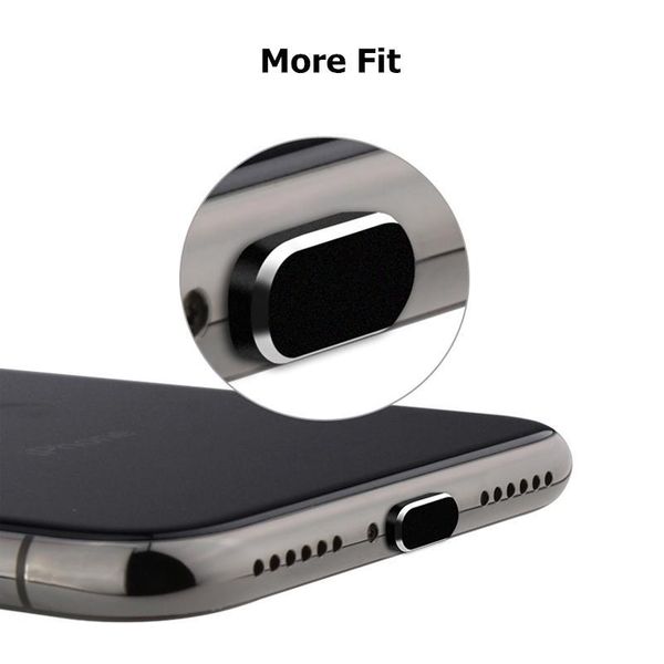 

metal aluminum 2 in 1 anti dust plug + sim card tray pin mobile phone charger port plug for iph bbynfp