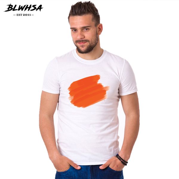 

blwhsa camisetas masculina watercolor design printed round collar short sleeve homme sport hooded sweatshirt hoodie men t shirt