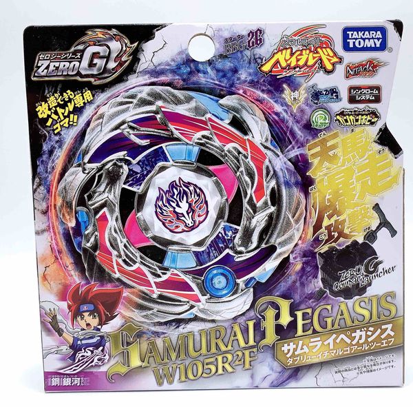

takara tomy beyblade zero-g beyblade samurai pegasis w105r2f bbg-26 with compact launcher 1019