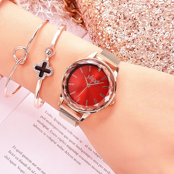 

new arrivals new celebrity inspired new womens watch fashion diamond set ding shi ying waterproof magnetic lazy mesh belt womens watch fr, Slivery;brown