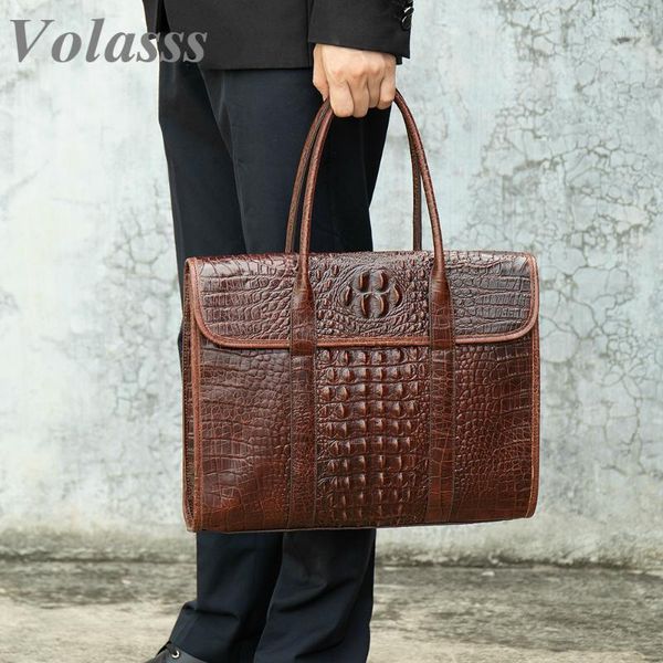 

13.3" lapbags for male luxury briefcases genuine leather men's briefcase bag for men document office bags man's handsbag1