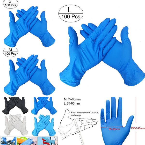 

delivery disposable gloves pairs fast 100factory/pack nitrile 50 household cleaning waterproof exam gloves protective work gloves
