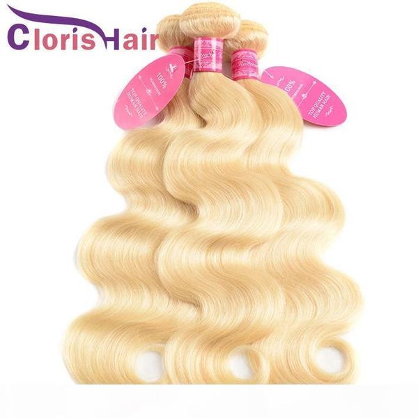 

#613 blonde bundles brazilian virgin silky straight body deep natural wave human hair weave water wave platinum blonde extensions 3pcs deals, Black