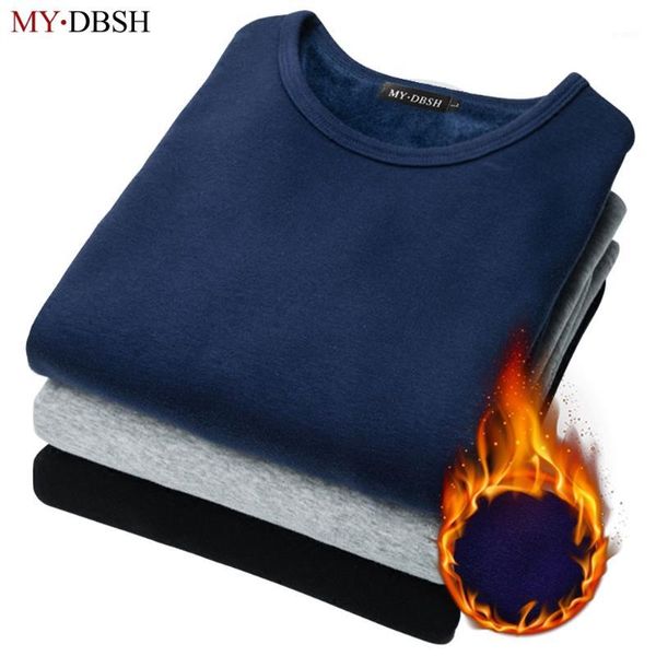 As camisas de camisas subirtes e o outono térmico térmico thermal de mangas compridas masculinas masculinas de manga longa Slim mais espessos de cashmere de cashmere Man Cotton Tshirt1