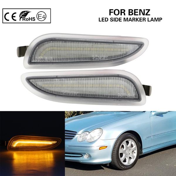 

clear lens w209 front led side marker lamp turn signal light us version for clk55 clk500 clk320 clk63