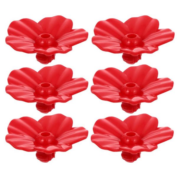 

25pcs replacement flower feeding ports bird feeder flowers outlet decor (red