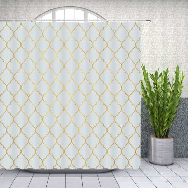

geometric patterns shower curtains simple fashion bathroom decor waterproof polyester fabric shower curtain set 69 x 70 inch with hooks