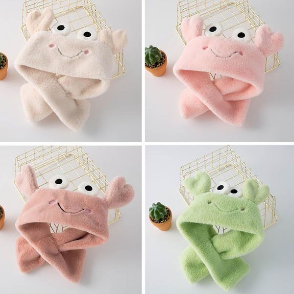 

autumn winter imitation velvet cartoon cute children's scarf korean baby collar solid color boys girls warm scarf c84, Blue;gray