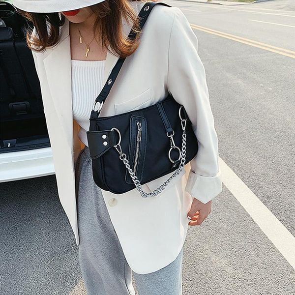 

2020 vintage women baguette bag oxford cloth small shoulder bag ladys fashion subaxillary bags luxury style armpit handbag