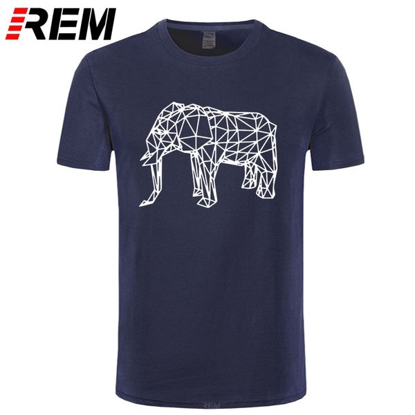 

sport rem men summer novelty geometric elephant design t shirt africa wild animals fashion tees new hipster t-shirt brand tshirt