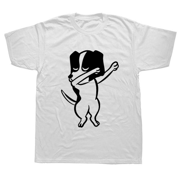 

sport dabbing jack russell terrier dab dance move dog pet t shirt short sleeve novelty short sleeve funny t-shirt cotton men tees