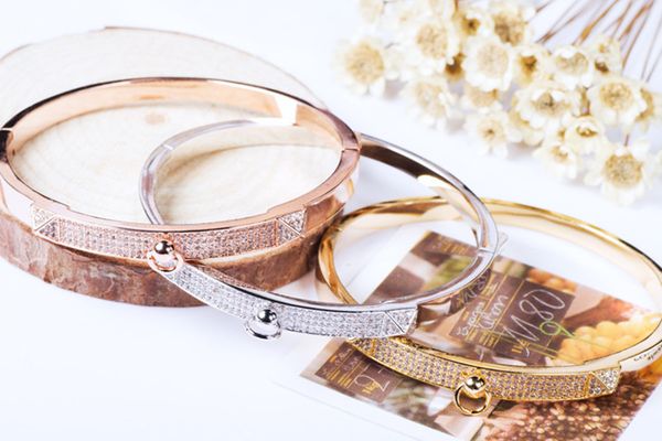 

and density small diamond bracelet womens bracelets rings fashion nail bracelet jewelry silver rose gold friendship bracelets, Black