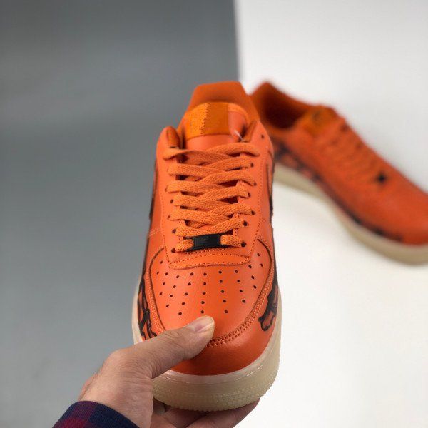 

new 1 skeleton brilliant orange women shoes cspace halloween bones limited cactus jack designer sneakers men sport shoes, White;red