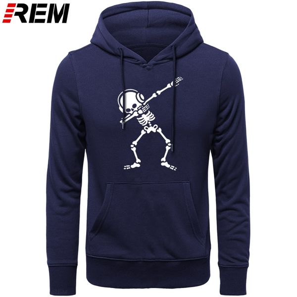 

skull dabbing dab pose headphones music printed rock'n'roll long sleeve hip hop men's hoodies, swea hooded sweatshirt hoodie