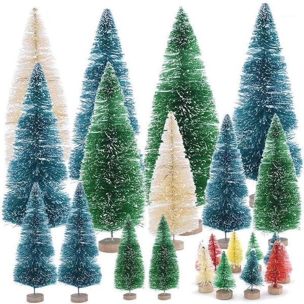

mini christmas tree for craft miniature sisal trees bottle brush trees artificial christmas tree navidad decoration1