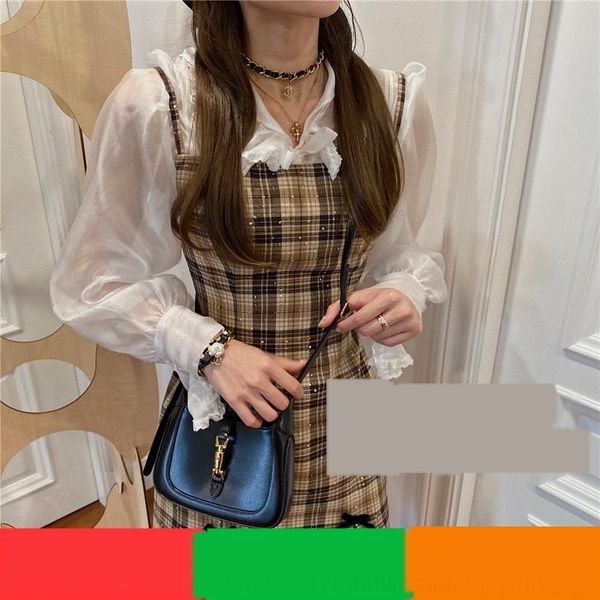 

nm8ui romanceof girl qili's one one collar three three dress romanceof girl qili's color line collar color line suspender skirt su, Black;gray