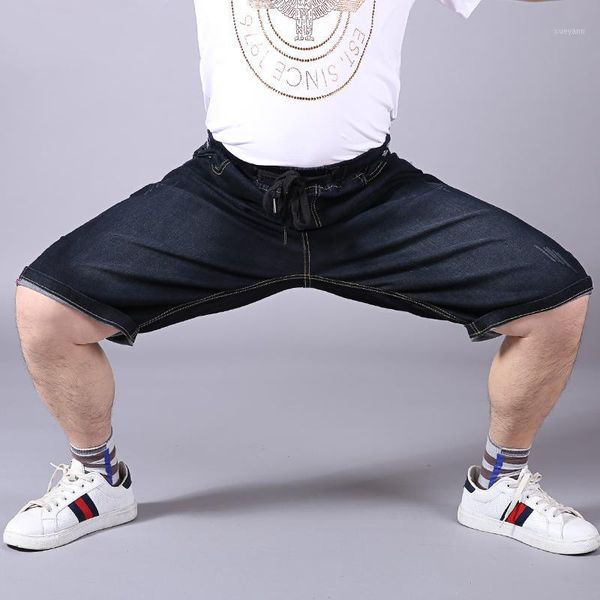 

2020 plus -7xl size casual shorts new jeans mens pants cool streetwear comfortable summer cotton brand clothing1, White;black