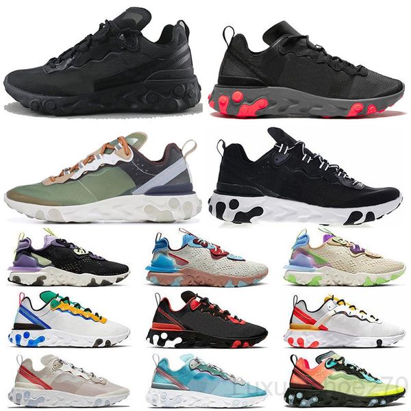 

2020 tour yellow react element 87 55 men women casual shoes orange peel sail triple black white taped seams trainers sports sneakers ty5c