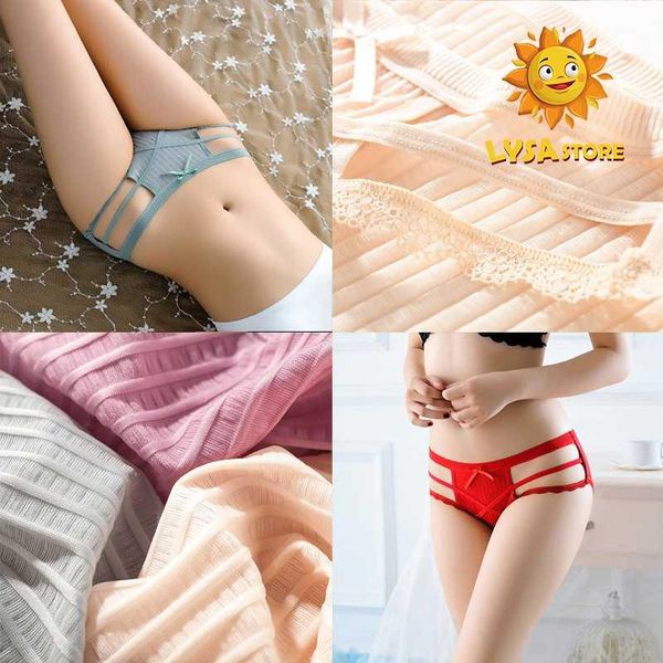 

hollow fashion underwear women's temptation cotton solid color kg-107, Black;pink