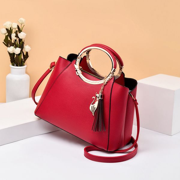 

2019 classic tassel pu princess handbag shoulder trend versatile women's