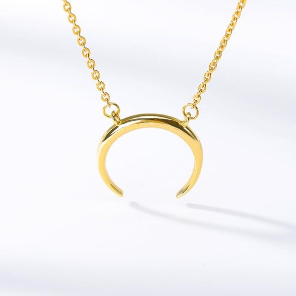 

мода изогнутый полумесяц ожерелье цепи для украшения женщины accesorios mujer joyeria colar моды партии подарков, Silver