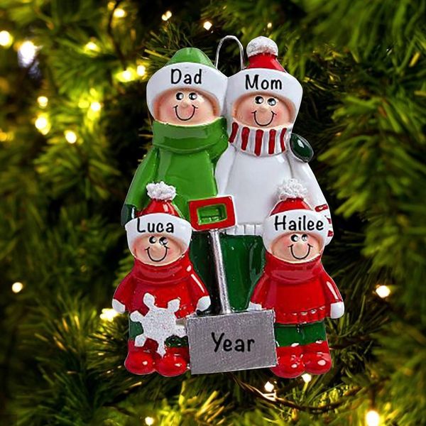 

new year 2021 family doll tree hanging pendant ornaments christmas decorations for home