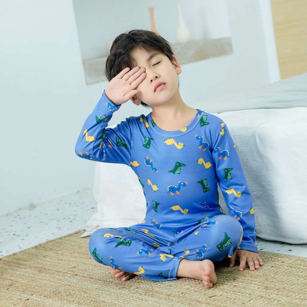 

pants new cotton underwear children's spring set baby girls' pajamas autumn and winter boys' home cloth rwom, Blue;red
