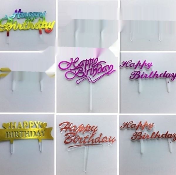 

jtufc dessert plug-in chinese baked cake insert 25 baking happy insert pieces brand cake decoration card plastic ylrsd