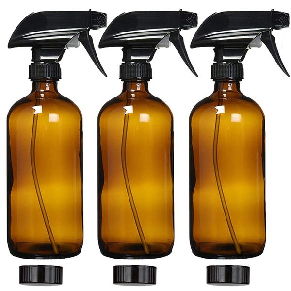

essential oil brown cosmetic spray bottle glass 500ml reusable durable comfortable, clean and sanitary