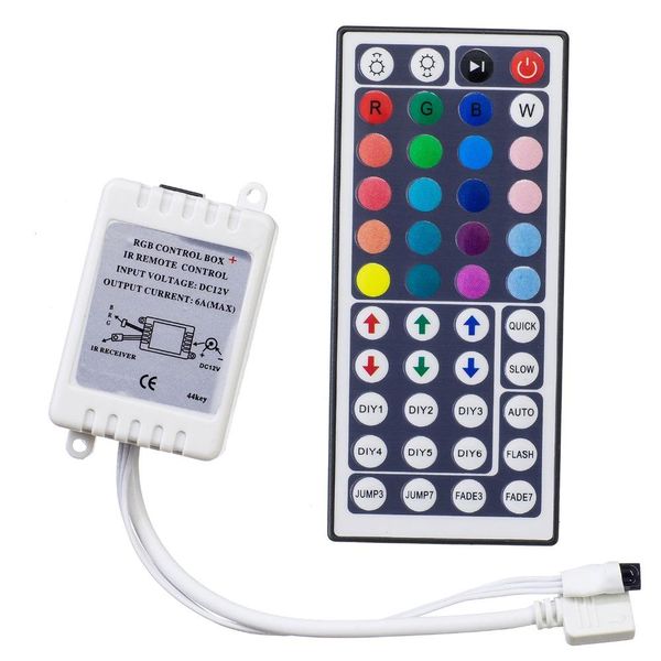 

led controller 44 keys led ir rgb controler led lights controller ir remote dimmer dc12v 6a for rgb 3528 5050 strip wmtjsq xhhair