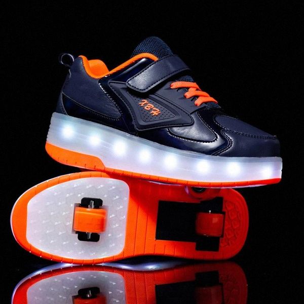

roller skate shoes for kids boys girls led lighted wheels sneakers with double wheels children boy girl glowing roller sneakers #pw2y