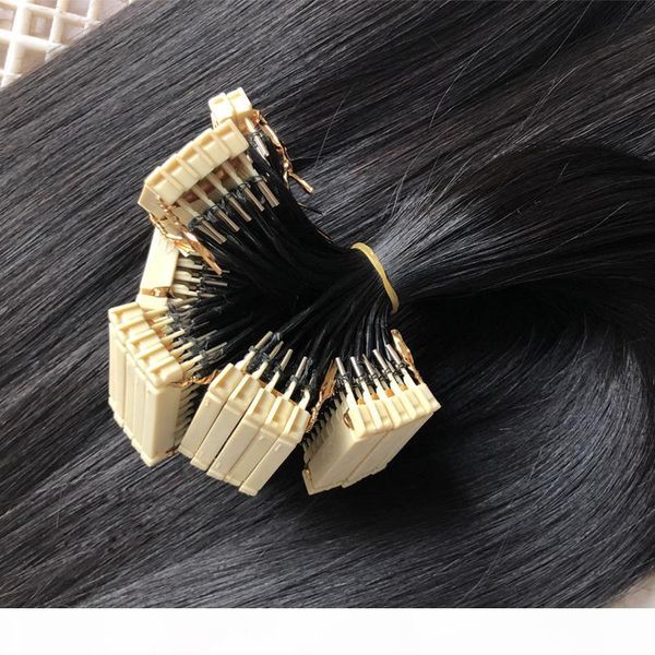 

6d hair extension factory indian virgin remy hair 1b color 0.5g strand 200strands lot 6d hair extension