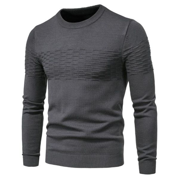 

men 2020 winer new casual solid thick wool cotton sweater pullovers men high elasticity fashion slim fit o-neck sweater, White;black