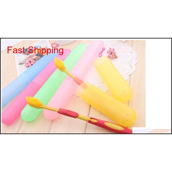 

shipping portable cartoon pattern mini plastic toothbrush box case traveling holder hygiene teeth health color random jeu0l