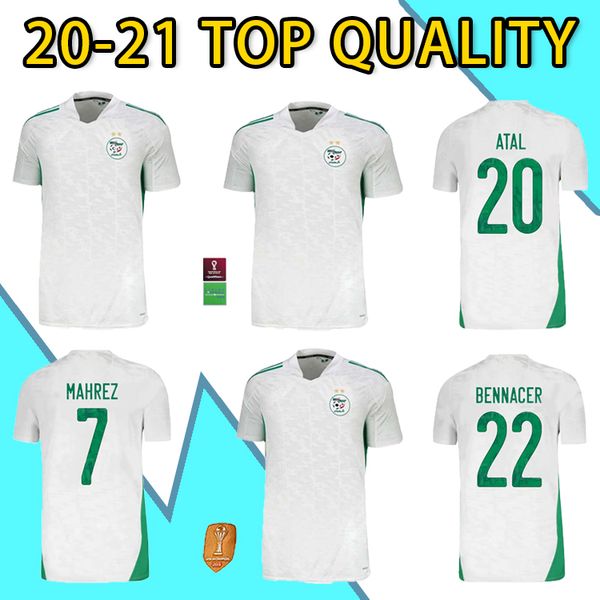 

aillot algerie 2020 2021 soccer jersey home away mahrez bounedjah feghouli bennacer atal 20 21 algeria maillot de foot, Black;yellow