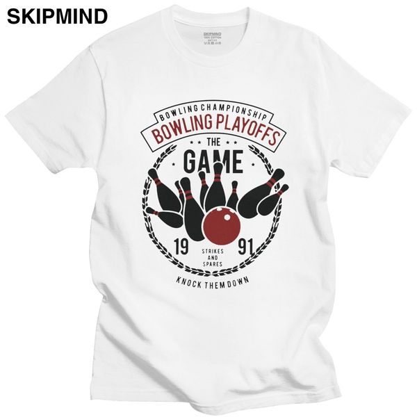 

шар для боулинга штыри футболки для мужчин bowler tee tops crew neck коротким рукавом печатный моды tshirt идея подарка спорта с капюшоном h