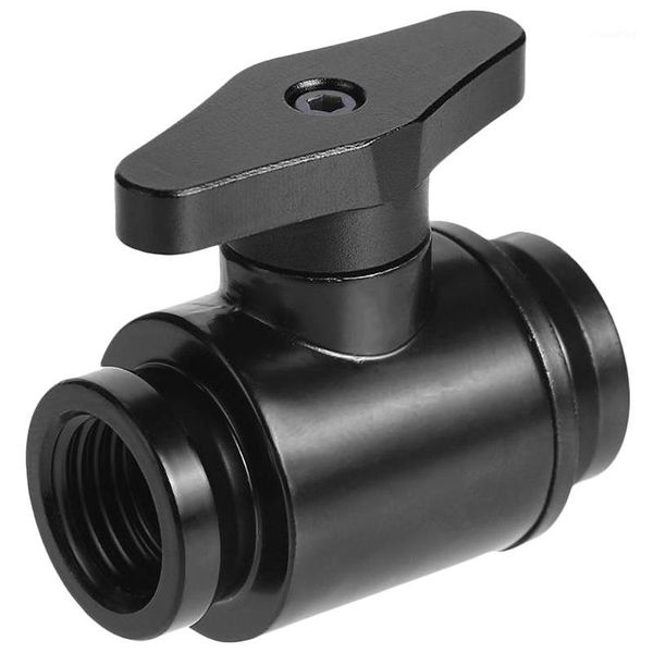 

g1/4 vent valve aluminum handle double inner teeth water ball valve waterway control for pc computer water cooling system1
