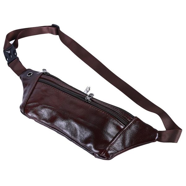 

creative new genuine leather men belt pouch fanny pack waist purse clutch bag cashier leather men's pockets pure cashier
