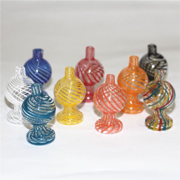 Wholesale Caps Caps String Bar Glass Holder и Cyclone SPON CARB CAP Розовый фиолетовый для 25 мм плоский верхний кварц Banger DAB Terp Pearls Bong