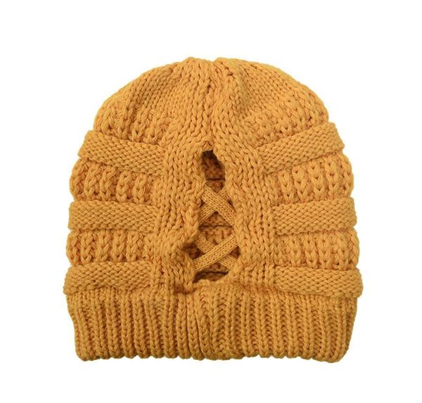 

women knitted caps criss cross ponytail beanie winter warm outdoor woolen hat ski skull wmtiux lottery2010, Blue;gray