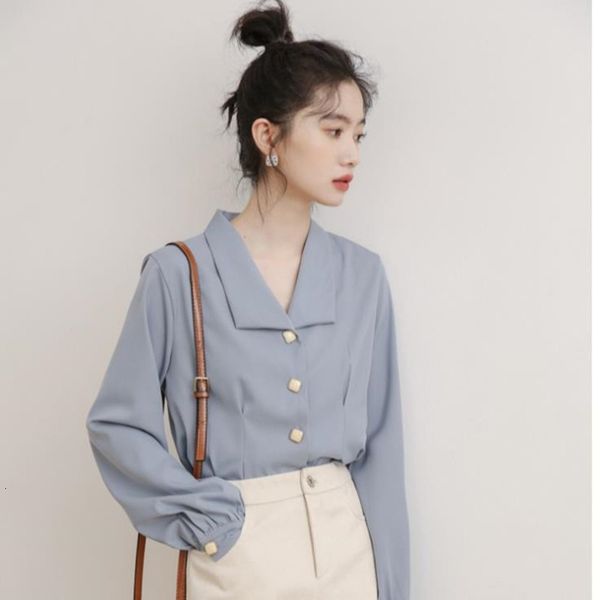 

2021-year-old Single Long-sleeve Chiffon Jersey Spring Simple Hyg1, White