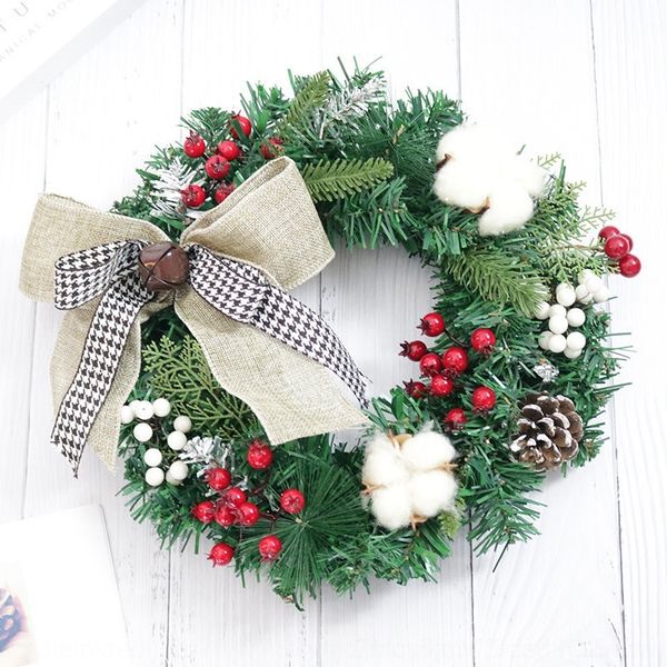 

r8dbn 30cm garland decoration american christmas flowers christmas door garland shopping mall decoration window hall l flowers ornament q