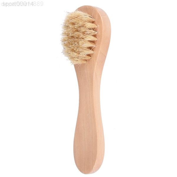 

natural boar bristles facial brush dry bath spa remove dead skin rub face nail