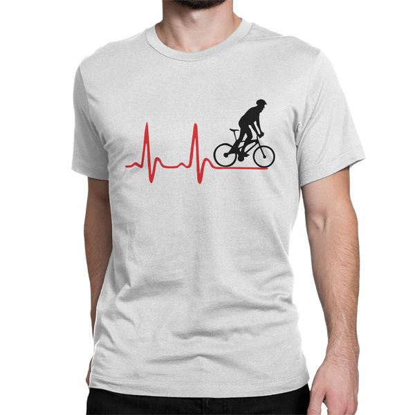 

sport мужская велоспорт mtb горный велосипед футболка heartbeat 100% хлопок одежда юмористическая с коротким рукавом круглый шеи тройники но