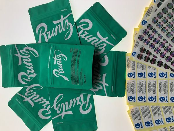 

наклейки зеленый упаковки runtz l сумки голограммы мэтта retail сумка молния назад восковой 3.5-7g 3.5gram и майларовый упаковка edibles чех