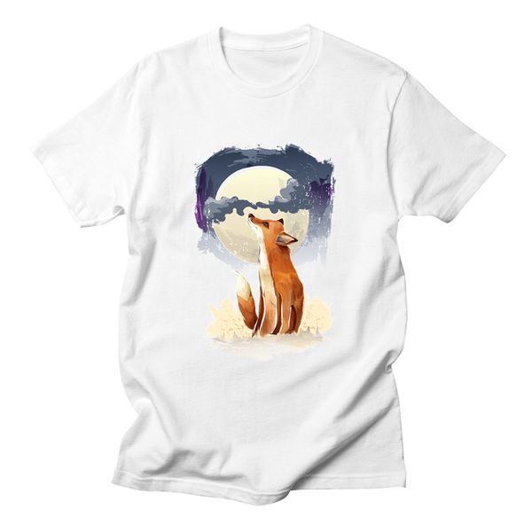 

fox casual design short sleeve casual kawaii sweet cartoon ladies harajuku fashion white cotton hoodie designers t shirts sweatshirt