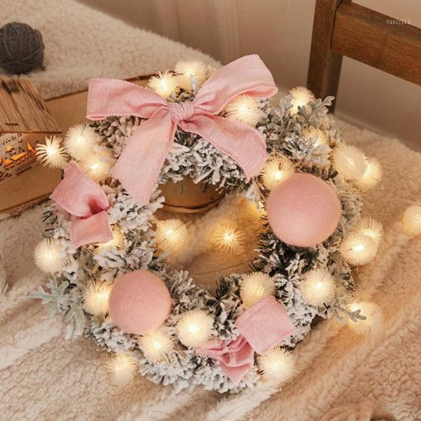 

christmas wreath new year window door decoration props scene arrangement christmas wreath decorations guirnalda navidad1