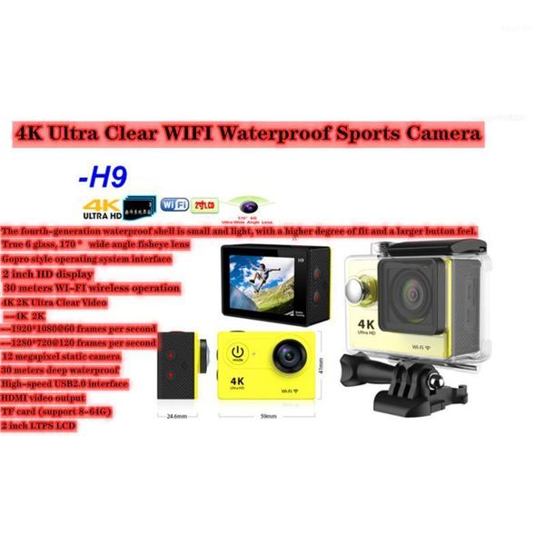 

h9 sports dv 4k ultra clear sports camera 2.0 hd display wifi outdoor waterproof 170 Â° wide angle fisheye lens camera1