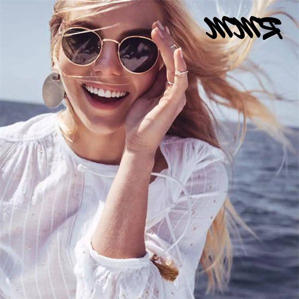 

newrmm 2020 classic small frame round sunglasses women/men brand designer alloy mirror sun glasses vintage eyeglass 3