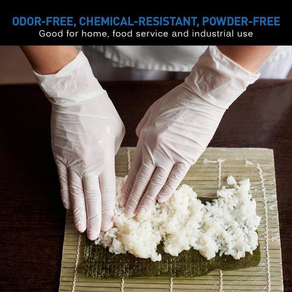 

real disposable gloves 100pcs pvc gloves disposable chemical-resistant home gloves for cooking restaurant bakery healthful
